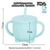 Tasses Vaisselle Ustensiles Sans BPA Boire Comestible Pédiatrique Étanche Portable Pudding Lait Eau Pliable Silicone Couvercles Formation Bébé Tasse 220907