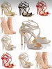 Bridal Sandals Shoes Women's Lady Pumps Elegant Brand Evening Lance Gladiator Cross Strappy Party High Heels Perfect With Box