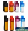 36mm/51mm Bouteille en verre portable Snuff Snorter Acrylique Pilule Case Couleur aléatoire