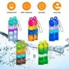 Keychain Push Bubble Fidget Toys Poppers Decompression Toy Fidgets Key Chain Sensory Stress Relief For Adults Children Gift