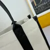 ショッピングバッグの女性トートハンドバッグクロスボディバッグコットンキャンバスハンドバッグ財布レザートリムショルダーSRAP大容量ファッションレター