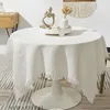 Nappe de table en tissu de coton doux gaufré gland dentelle couverture lavable Vintage intérieur extérieur salle à manger café poussière canapé 220906