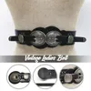 Bälten Medieval L Renaissance Metal Leather Midjebältet Kostymtillbehör för kvinnor Viking Knight Pirate Cosplay midjeband Buckle Belsle