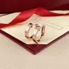 Hochzeit Party Luxus Creolen Ohrring Zubehör Rose Gold Farbe Edelstahl Ohrringe Männer Frauen Paare Schmuck Mode Personalisierte Schmuck