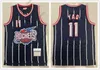 Jerseys de basket-ball rétro McGrady 1 Tracy Francis 3 Steve 11 Yao Ming Drexler 22 Clyde 34 Hakeem Olajuwon 1996-97 Black Red High Quality Size S - XXL