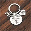 Key Rings Inspirational Key Chain 2021 Graduation Gift Keychain Stainless Steel Heart Pendant Keyrings For Friends Girls Bo Newdhbest Dheop