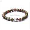 Beaded Strands 8mm Buddha p￤rlor armband armband naturlig sten charm f￶r kvinnor och m￤n smycken braciali lava pseiras droppleverans dhm6s