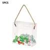 Decorações de Natal 5pcs Biscoitos portáteis para Candy Gift Box Bag Pvc