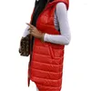 Gilets femmes femmes sans manches femmes couleur Pure couleur Slim veste fille Gilet léger coupe-vent chaud fermeture éclair gilet