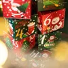 Confezione regalo 24 pezzi Calendario dell'Avvento di Natale Scatola Carta Kraft Biscotti per caramelle Anno per bambini Bomboniere Navidad 2022 Decorazioni natalizie
