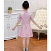 Kız elbiseler yaz bebek prenses genç kısa kollu elbise çocuklar parti kıyafetleri kıyafetler giysili cheongsam 2022