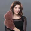 Real Mink Fur Glove Winter Winter Women Grides Double Fur Fur High