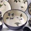 Servis uppsättningar lingao kreativ handmålad platta av japanska och koreanska keramiska bordsartaris skål soppa nudlar sallad vatten c