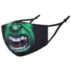 M￡scara de Halloween Scary Funny Horror Mask de algod￣o adulto pode ser m￡scaras ￠ prova de poeira