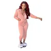 Women Tracksuits Hoodies Two Pieces Set Zipper Jacket Long Sleeve Leggings New Fashion Fall And Winter Outfits