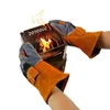 Oven Mitts BBQ Gloves High Temperature Resistance 250 Degrees Fireproof Barbecue Heat Insulation Accessories