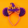 Hair Accessories Halloween Mouse Ears Headband Girls Festival Sequins Bow For Women Party Cosplay Hairband Gift Kids Adult1496175