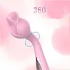 Vibradores Laming de lengua hembra con bolas vibratorias Estimulador de consolador vibrador de rosa G-Spot y 2 en 1 pezón de sexo