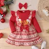 Speciale gelegenheden Kiskissing Baby Girl Dress Sets Moeder Kinderen Charm Plaid Fashion Holiday Cute Born Christmas Styles kleding Outfits Suits 220907