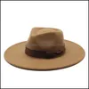 Breda brim hattar jazz filt fedora hatt kvinnor panama flickor breda brim hattar kvinna topp cap damer mode resor caps europeiska u carshop2006 dhjxn