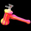 Accessoires pour fumer Pipe à eau en silicone Narguilé Dab Rigs Bongs en verre 7 '' Marteau barboteur