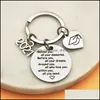 Key Rings Inspirational Key Chain 2021 Graduation Gift Keychain Stainless Steel Heart Pendant Keyrings For Friends Girls Bo Newdhbest Dheop