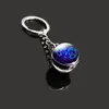 Party Favor 12 Constellation Time Gem Klucz wisiorek podwójny szklany metal metalowy klucz Charm ślub łańcucha Bluckle Bircle Birthday VA6673362