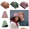 Beanie/Skull Caps Womens Winter Hat 2021 Mens Woman Cap Male Caps For Men Knitted Hats Women Beanie Female Warm Beanies Fash Lulubaby Dh5Q9