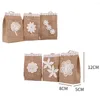 Cadeau cadeau 6pcs toile de jute créative panier de fleurs de mariage dentelle vintage rétro sac de bonbons pochette pour cérémonie décorations de noël