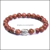 Beaded Strands 8mm Buddha p￤rlor armband armband naturlig sten charm f￶r kvinnor och m￤n smycken braciali lava pseiras droppleverans dhm6s