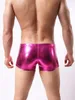 Herren-Shorts für Herren, Clubwear, Tanz-Performance, niedriger Bund, Kordelzug, Boxershorts, Unterwäsche, Badehose aus Kunstleder, Badebekleidung