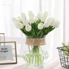 Faux Floral Greenery 31Pcs Tulpen Kunstmatige Bloem Real Touch Tulipe Bloemen Nep Bloemen Bruiloft Decoratie Bloemen Kerst Huis Tuin Decor J220906