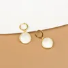 Vintage-Ohrringe aus S925-Sterlingsilber, vergoldet, schlichte Atmosphäre, eingelegte weiße Edelsteine, Ohrringe für Damen, Modeschmuck