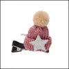 Party Favor Christmas Hairpin Fashion Wool Cap Knit Hat Hair Clip Children Girls Cute Headwears Mti Color Style 1 1Gl H1 Drop Deliver Dhmns