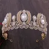 Saç klipsleri kristal kafa bandı gelin headdress rhinestone inciler düğün taç gelin tiaras takı aksesuarları