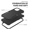 3in1 Armor Phone Cases for iPhone 14 Plus 13 12 Mini 11 Pro XS Max XR 7 8 Samsung S22 A33 A13 TPU Hard PC Frame Defende1833048