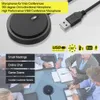 USB Omni-directional Condenser Microphone Audio Video Recording Mic for Meeting Business Conference Computer Desktop Laptop PC Gaming Live Broadcast