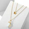Hängende Halsketten-Art-Legierungs-geometrische Kristallstein-Schmetterlings-Halskette 12pcs/lot A105