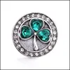 その他のColorf Colorf Crystal Heart Leaf Snap Button Jewelry Components sier Round 18mm Metal Snaps Bottons Fit Bracelet Bangle n dhseller2010 dhlew