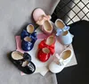 F￶rsta vandrare baby flickor l￤der skor barn kl￤r skor barn prinsessor sko f￶r br￶llopsfest dans bowtie 6m-7t