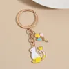 Schattige sleutelhanger kat hart ballon sleutelring email Key Chains vriendschap cadeau voor vrouwen mannen handtas accessorie autosleutels diy sieraden nieuw