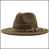 Sombreros de ala ancha para hombre Sombrero para mujer para mujeres Hombres Fedora Mujer Hombre Fedoras Moda Fieltro Sombreros Mujer Hombre Panamá Cap Jazz Top C Carshop2006 Dhyby