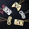 Collane con ciondolo Fashion Brand Personality Retro Handheld Small Game Machine Collana Uomini e donne Coppia Street Disco