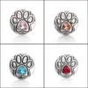 Outros botões de botão de snap componente de jóias Heart Rhinestone Paw 18mm Metal Snaps Botões FIT BRACELET Brange Noosa A036 Drop de Dhseller2010 DH7XT