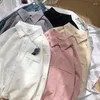 Männer Casual Hemden EOENKKY/Männer Koreanische Mode Weiß Langarm 2022 Mens Harajuku 5 Farben Übergroßen Hemd Männlich Button Up blusen