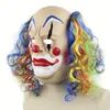 Halloween-Spielzeug, lockiges Haar, kahlköpfiger Clown, Halloween-Tanz-Performance-Requisiten, Horror-Geist, lustige Latex-Maske, Großhandel