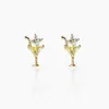 Boucles d'oreilles cerceaux 2022 Gold Couleur mignonne boisson Candy Boucle d'oreille pour femmes tendance zircon cz animal stud girl bijoux bijoux broncos cadeaux