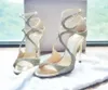 Bridal Sandals Shoes Women's Lady Pumps Elegant Brand Evening Lance Gladiator Cross Strappy Party High Heels Perfect With Box
