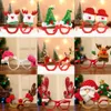 2023 Novos óculos de natal favores de molduras decorações de decoração foto adereços do boneco de neve para festa de neve dos presentes engraçados para crianças adultos