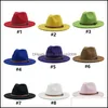 Chapéu de chapéu de borda ardente para homens para homens fedora mulher homem fedoras senhoras sentiu chapéus feminino panamá tampa spring au carshop2006 dhgla